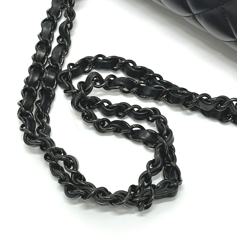 Chanel Shoulder Bag Quilted 25 so Black Lambskin