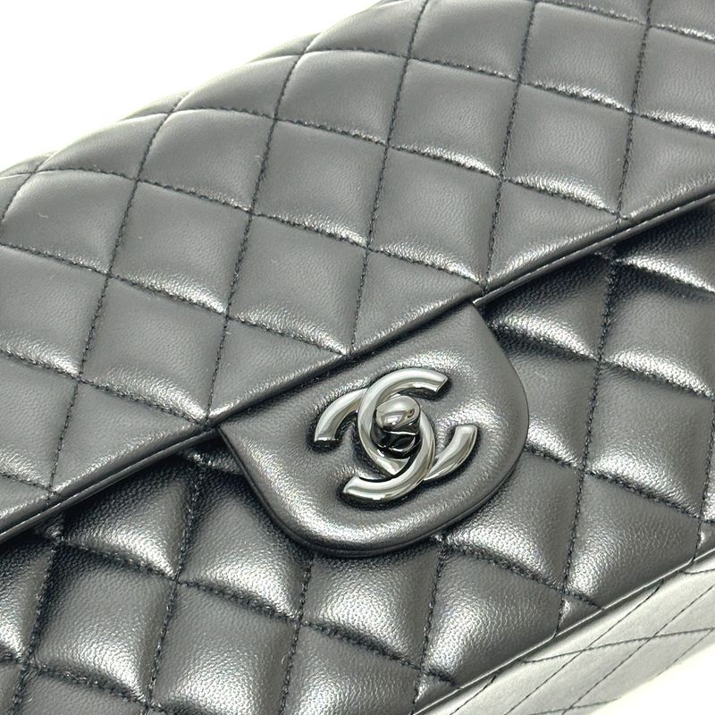 Chanel Shoulder Bag Quilted 25 so Black Lambskin