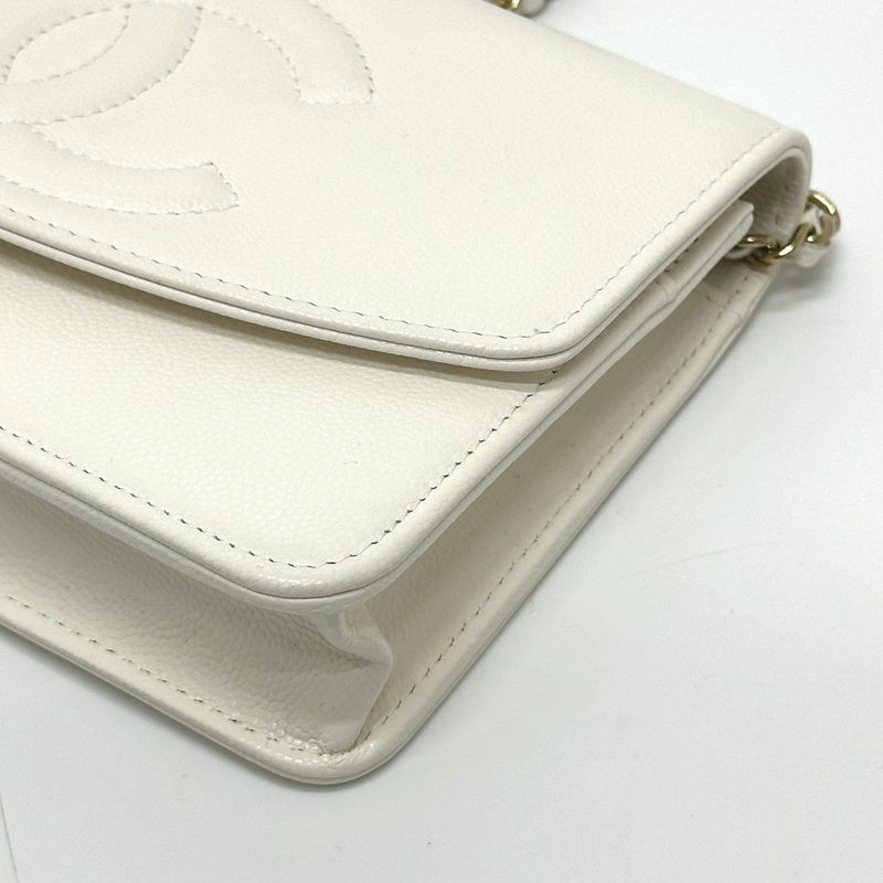 Chanel Chanel Shoulder Bag Ap4653 Caviar Leather White