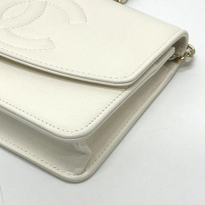 Chanel Chanel Shoulder Bag Ap4653 Caviar Leather White