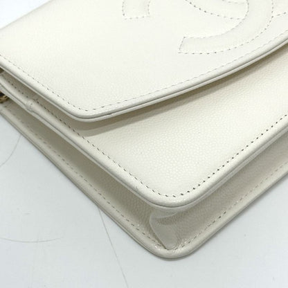 Chanel Chanel Shoulder Bag Ap4653 Caviar Leather White