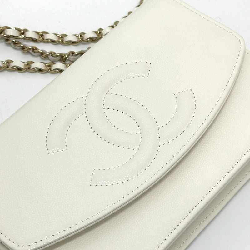Chanel Chanel Shoulder Bag Ap4653 Caviar Leather White