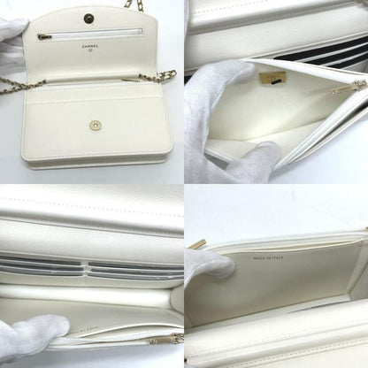 Chanel Chanel Shoulder Bag Ap4653 Caviar Leather White