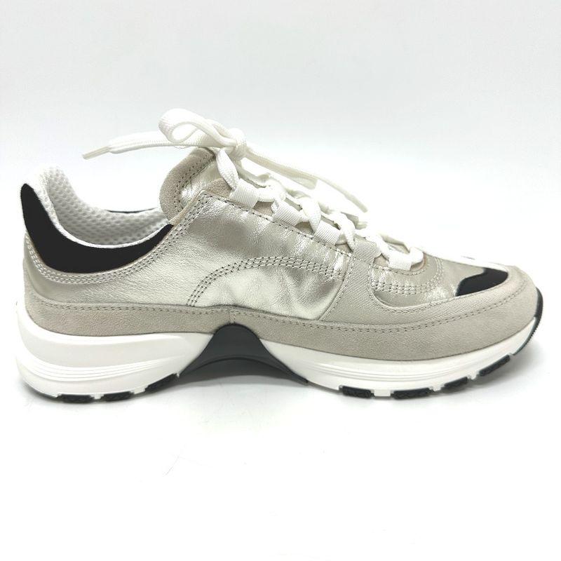 Chanel Sneakers Coco Mark Metallic Leather Metiers D'art