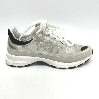 Chanel Sneakers Coco Mark Metallic Leather Metiers D'art