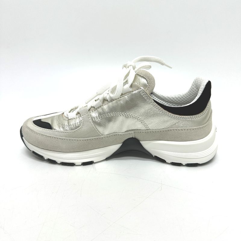 Chanel Sneakers Coco Mark Metallic Leather Metiers D'art