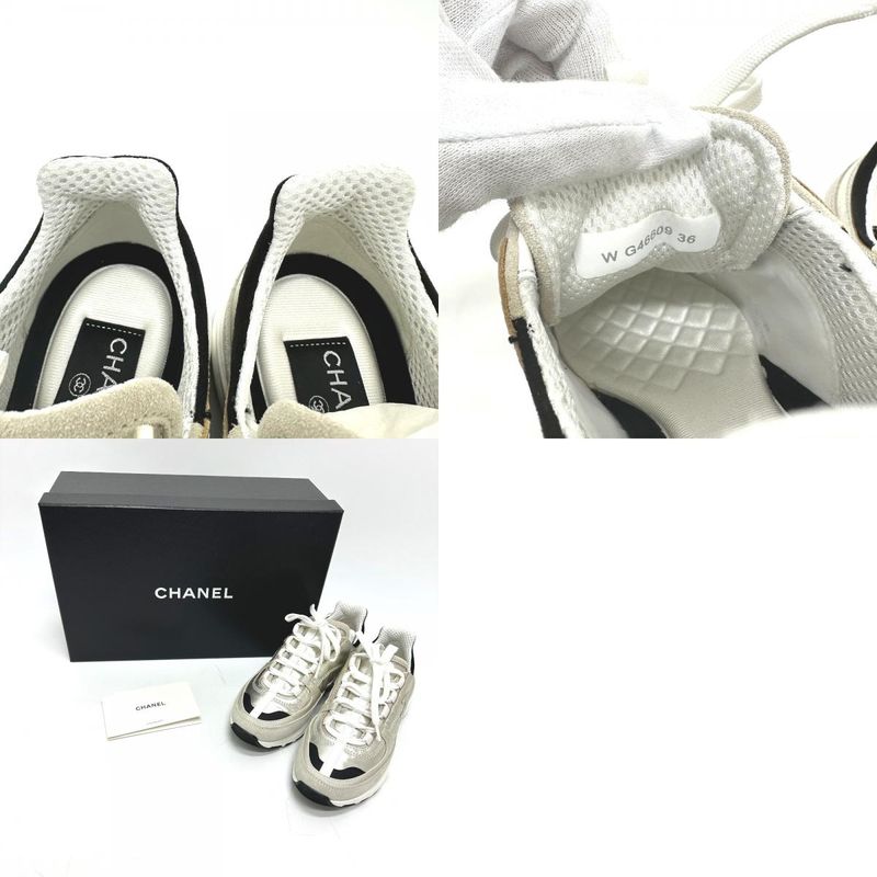 Chanel Sneakers Coco Mark Metallic Leather Metiers D'art