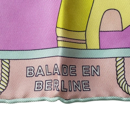 Unused Hermes Women's Petit Carre 45 Berlinne Carriage Scarf
