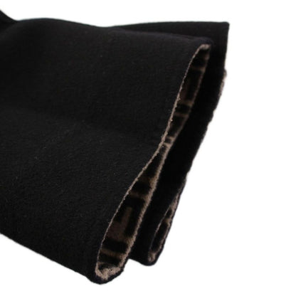 Fendi FF Logo Reversible Cropped Jacket Hoodie Outerwear 38 Black Beige