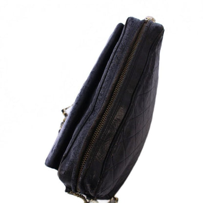 Chanel Matelasse Chain Shoulder Bag Fringe Coco Mark Leather Black No 1 KH • Oh