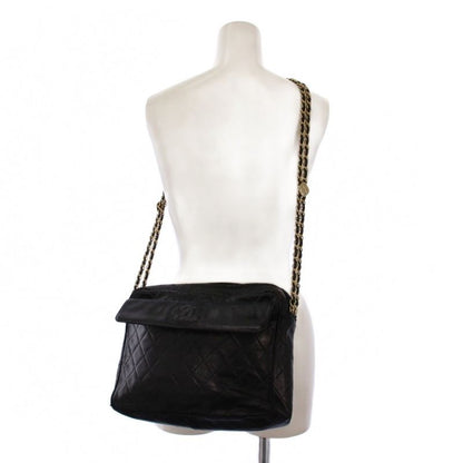 Chanel Matelasse Chain Shoulder Bag Fringe Coco Mark Leather Black No 1 KH • Oh