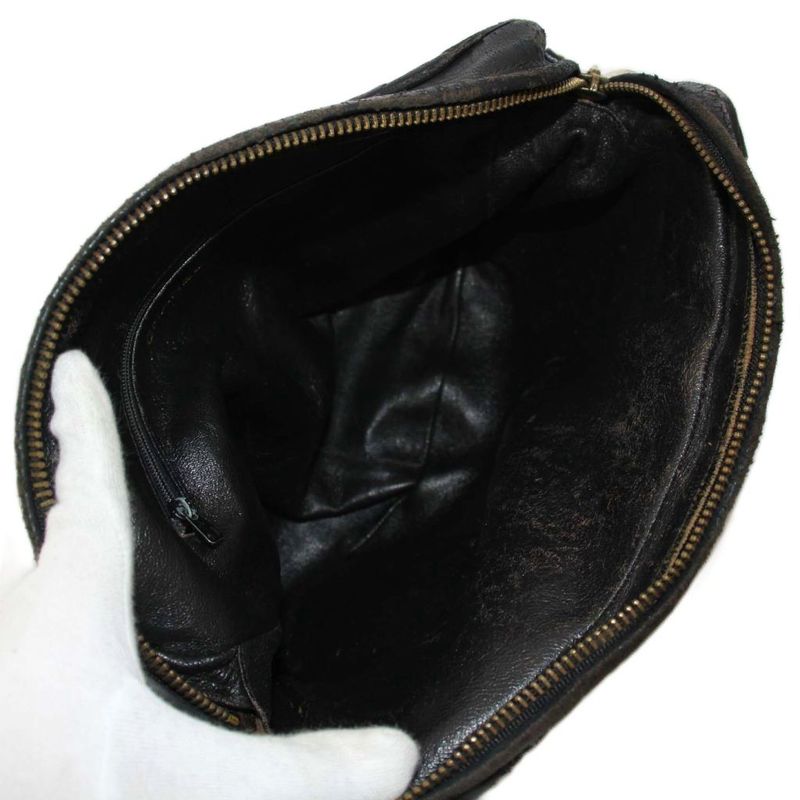 Chanel Matelasse Chain Shoulder Bag Fringe Coco Mark Leather Black No 1 KH • Oh