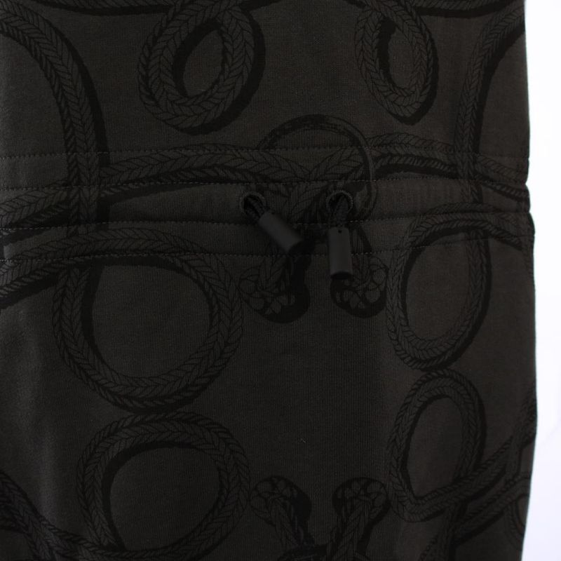 Hermes 25 AW Palfrowa Remix Print Sleeveless Dress Knee Length 36 Khaki KH