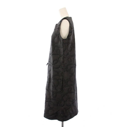 Hermes 25 AW Palfrowa Remix Print Sleeveless Dress Knee Length 36 Khaki KH