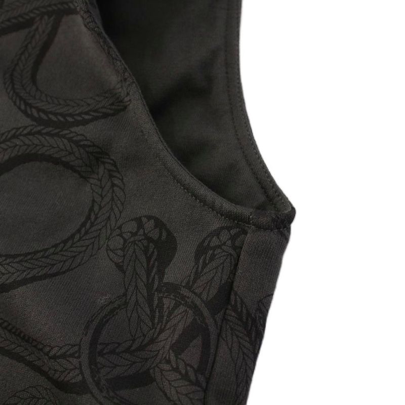 Hermes 25 AW Palfrowa Remix Print Sleeveless Dress Knee Length 36 Khaki KH