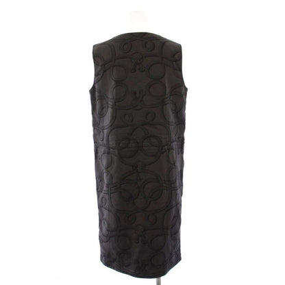 Hermes 25 AW Palfrowa Remix Print Sleeveless Dress Knee Length 36 Khaki KH
