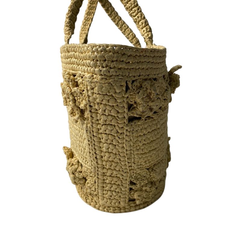 List Price: 800000 Dior Women's Pannier Chapeau Basket Bag Raffia 2way Shoulder