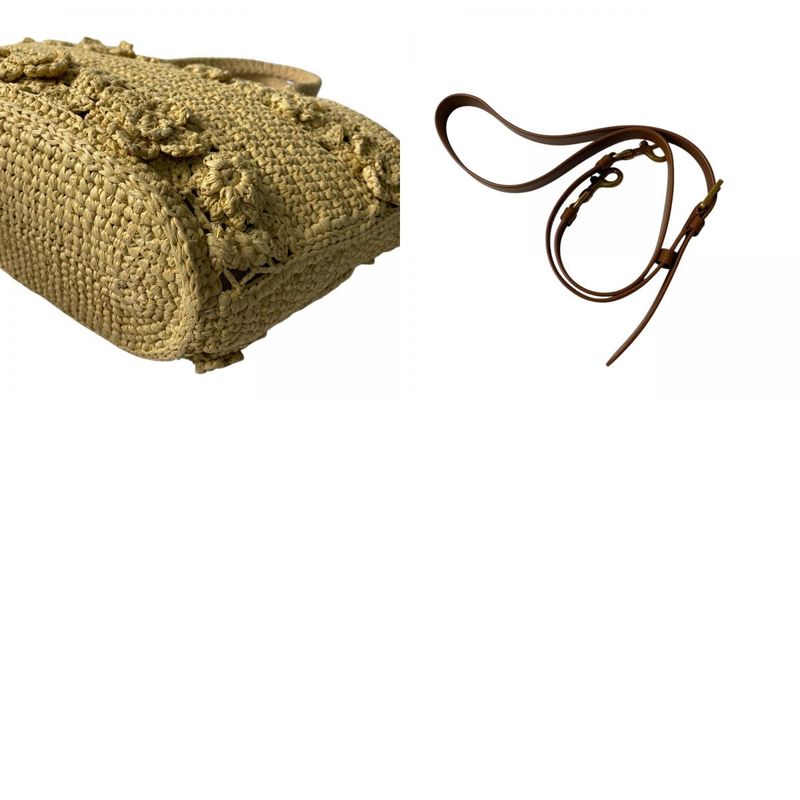 List Price: 800000 Dior Women's Pannier Chapeau Basket Bag Raffia 2way Shoulder