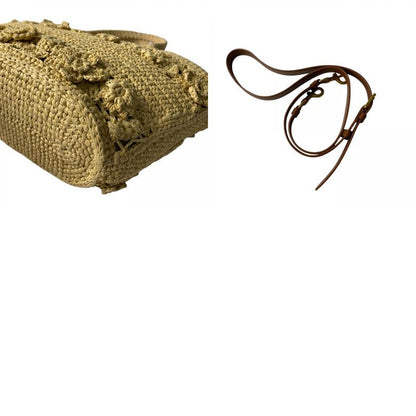 List Price: 800000 Dior Women's Pannier Chapeau Basket Bag Raffia 2way Shoulder