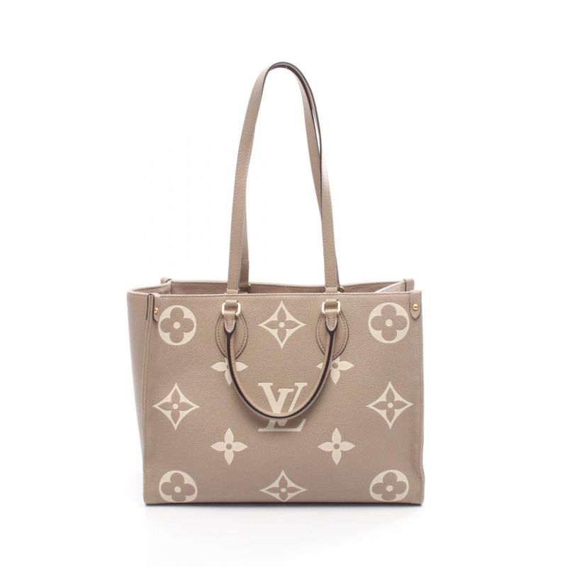 Louis Vuitton Tote Bag On The Go MM Bicolor M45494 Tourtrame Cles Leather On