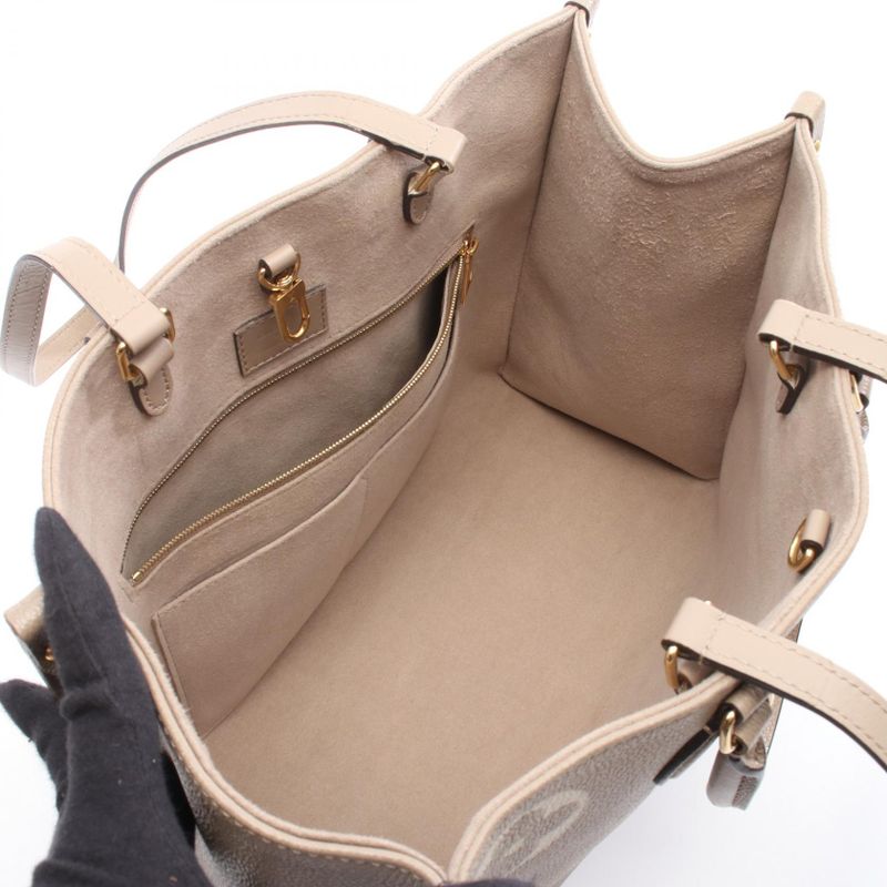 Louis Vuitton Tote Bag On The Go MM Bicolor M45494 Tourtrame Cles Leather On