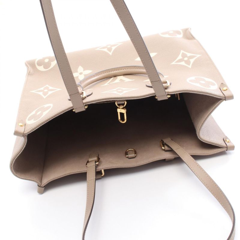Louis Vuitton Tote Bag On The Go MM Bicolor M45494 Tourtrame Cles Leather On
