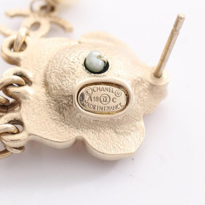 Chanel Earrings Coco Mark GP (gold Plated) Earring Women's Used A