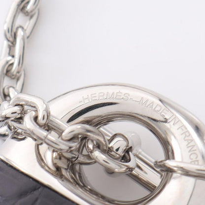 Hermes Necklace Gale Gene Stainless Steel Leather