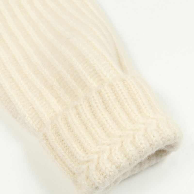 Hermes Knit Zip Up White Cashmere Sweater