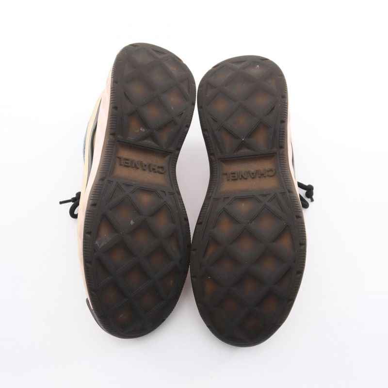 Chanel Sneakers Cocomark Beige Navy Pink Suede