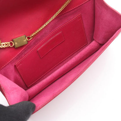 Saint Laurent Paris Shoulder Bag Betty Magenta Leather Chain