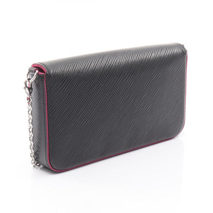 Louis Vuitton Shoulder Bag Pochette Felicie Epi Noir Black Hot Pink
