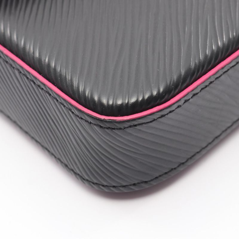 Louis Vuitton Shoulder Bag Pochette Felicie Epi Noir Black Hot Pink