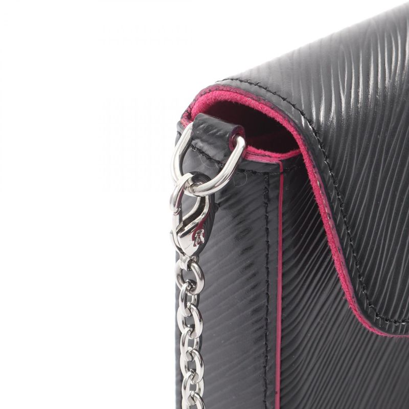 Louis Vuitton Shoulder Bag Pochette Felicie Epi Noir Black Hot Pink