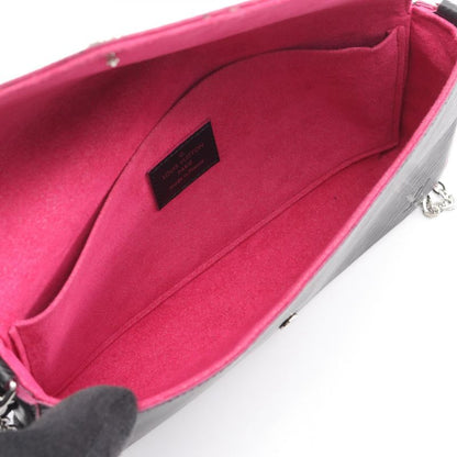 Louis Vuitton Shoulder Bag Pochette Felicie Epi Noir Black Hot Pink