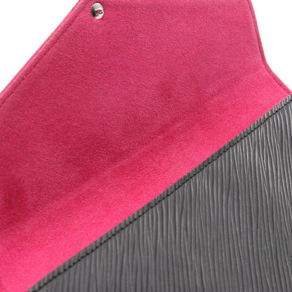 Louis Vuitton Shoulder Bag Pochette Felicie Epi Noir Black Hot Pink