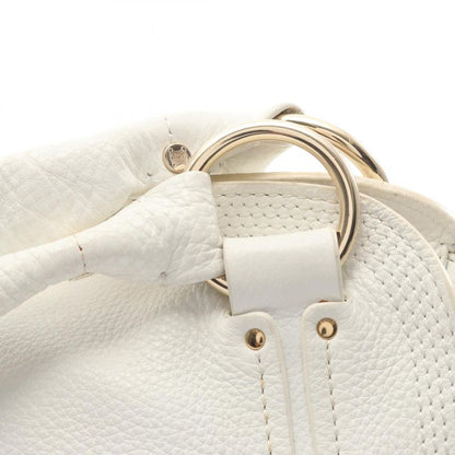 Celine Handbag Bittersweet White Leather Medium
