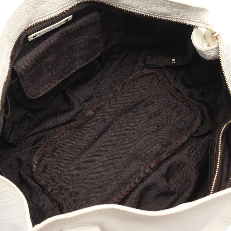Celine Handbag Bittersweet White Leather Medium