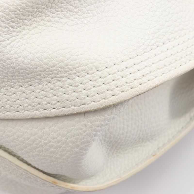 Celine Handbag Bittersweet White Leather Medium