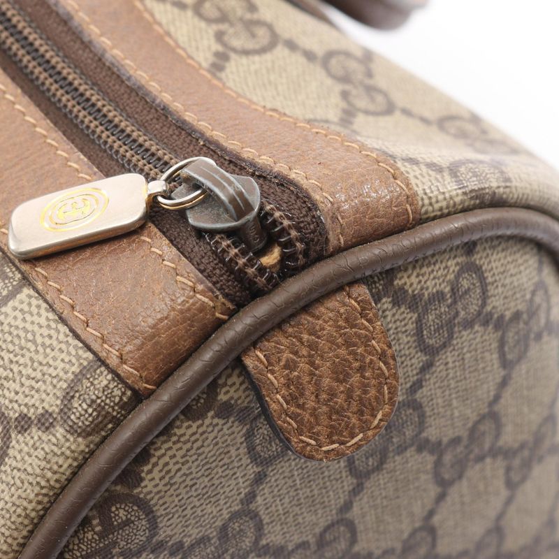 Gucci Handbag Old Gucci GG Plus Sherry Line 40.02.007 Beige Khaki PVC Coated