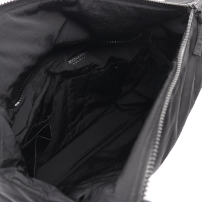 Bottega Veneta Second Bag Clutch Black Nylon