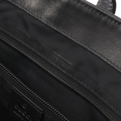 Gucci Tote Bag Sherry Line 337070 Black Canvas Leather Sherry Tote Bag Ladies