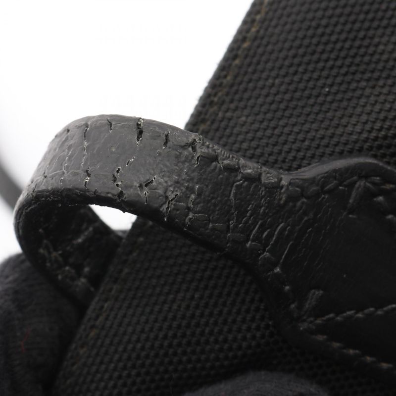 Gucci Tote Bag Sherry Line 337070 Black Canvas Leather Sherry Tote Bag Ladies