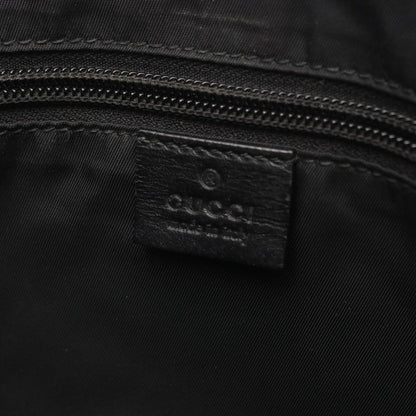 Gucci Tote Bag Sherry Line 337070 Black Canvas Leather Sherry Tote Bag Ladies