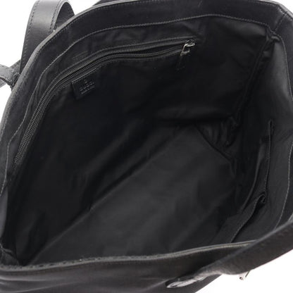 Gucci Tote Bag Sherry Line 337070 Black Canvas Leather Sherry Tote Bag Ladies