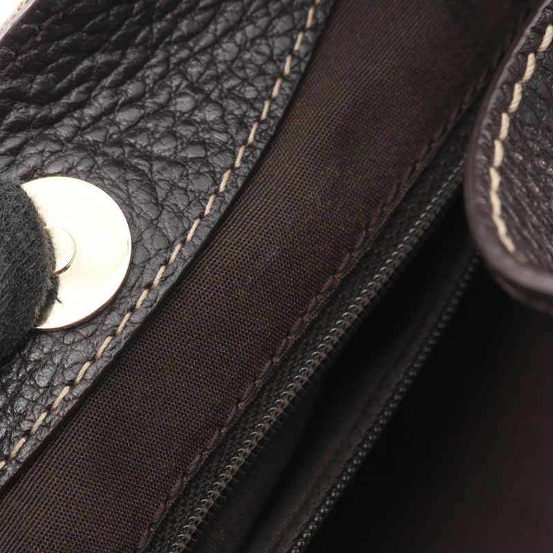 Gucci Shoulder Bag Horsebit 272386 Brown PVC Coated Canvas Leather Crystal One