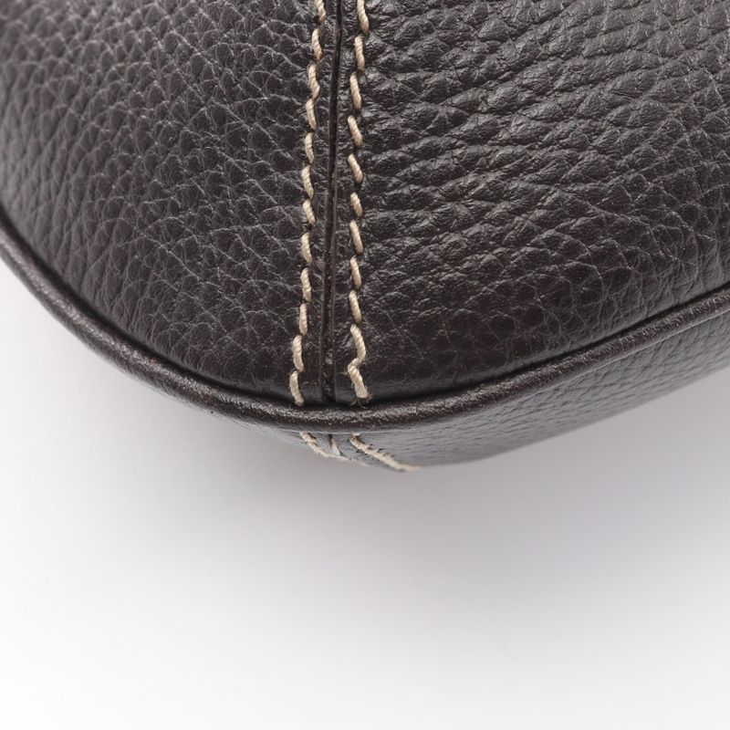 Gucci Shoulder Bag Horsebit 272386 Brown PVC Coated Canvas Leather Crystal One