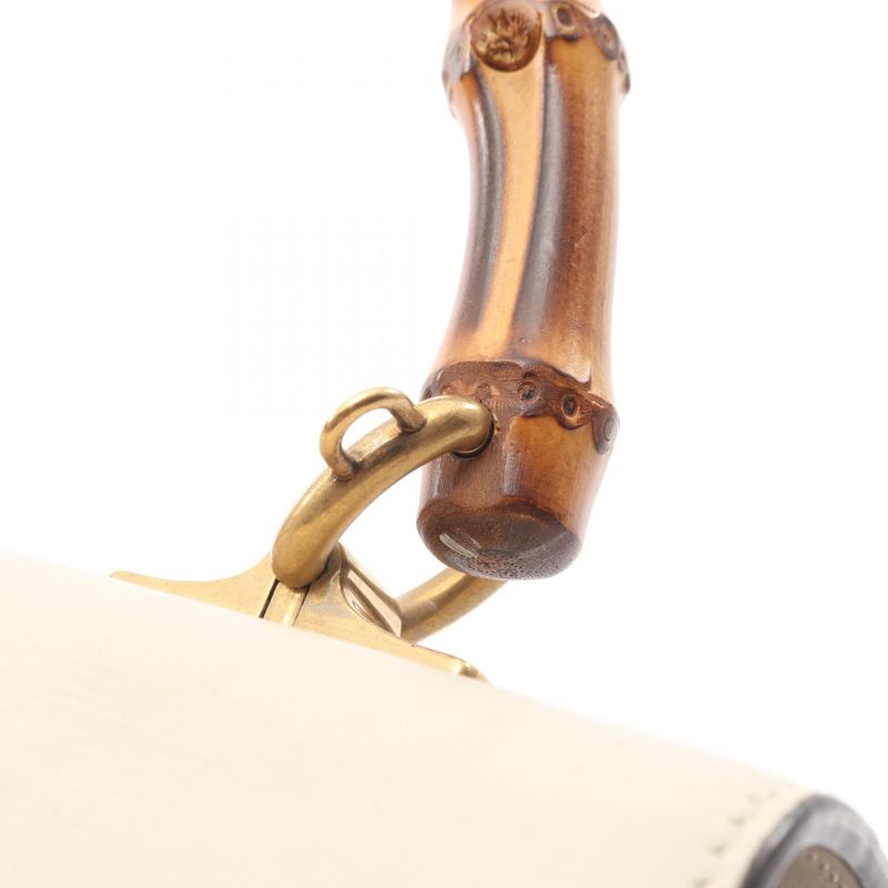 Gucci Handbag Bamboo Dionysus Medium 448075 Ivory Navy Red Leather Bamboo