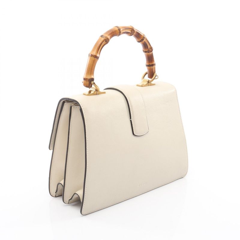 Gucci Handbag Bamboo Dionysus Medium 448075 Ivory Navy Red Leather Bamboo