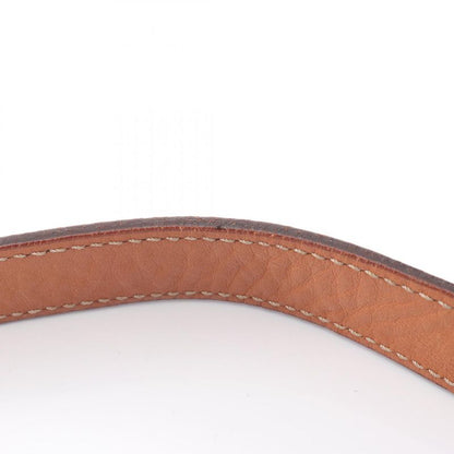 Celine Shoulder Bag Macadam Dark Brown Leather